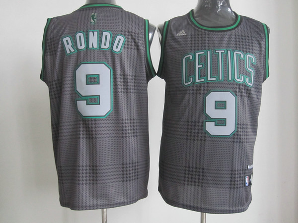  NBA Boston Celtics 9 Rajon Rondo Black Square Swingman Jersey
